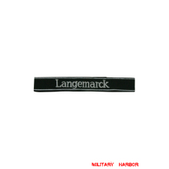 WWII German SS infanterie Rgt.4 Pz.Gren.Rgt 45 Langemarck EM/NCO cuff title WW2 German badge,wehrmacht cufftitle,Luftwaffe cufftitle,SS cufftitle,SS Langemarck cuff title,WW2 German cufftitle,German insignia,WW2 German,WWII German,waffen ss insignia,WW2 reproduction,WWII German militaria