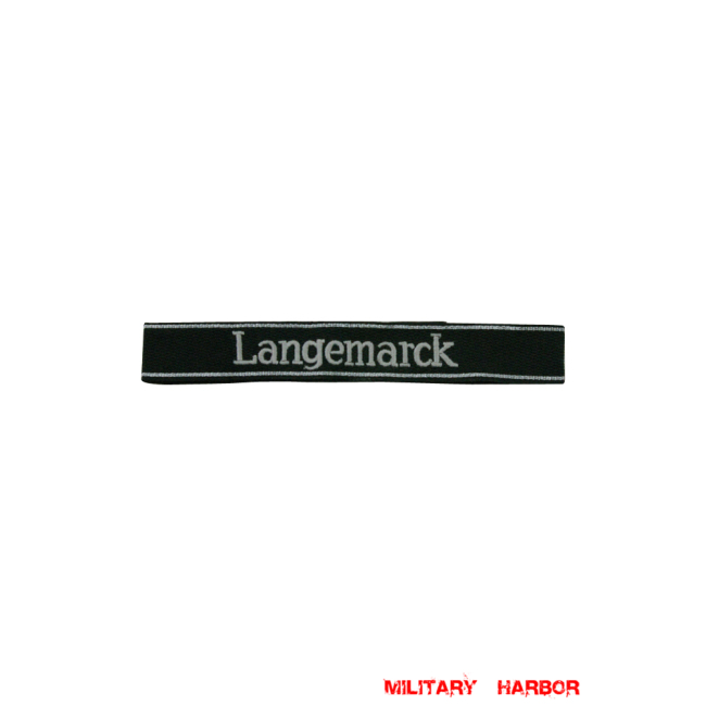 WWII German SS infanterie Rgt.4 Pz.Gren.Rgt 45 Langemarck EM/NCO cuff title WW2 German badge,wehrmacht cufftitle,Luftwaffe cufftitle,SS cufftitle,SS Langemarck cuff title,WW2 German cufftitle,German insignia,WW2 German,WWII German,waffen ss insignia,WW2 reproduction,WWII German militaria