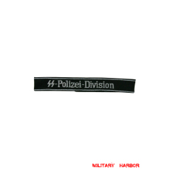 WWII German SS 4th Pz.Gren. div.Polizei EM/NCO cuff title WW2 German badge,wehrmacht cufftitle,Luftwaffe cufftitle,SS cufftitle,SS Polizei cuff title,WW2 German cufftitle,German insignia,WW2 German,WWII German,waffen ss insignia,WW2 reproduction,WWII German militaria