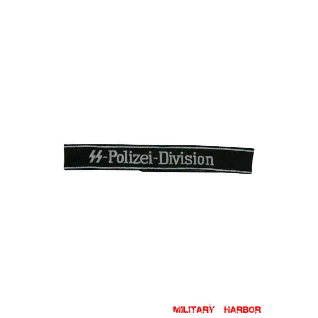 WWII German SS 4th Pz.Gren. div.Polizei EM/NCO cuff title WW2 German badge,wehrmacht cufftitle,Luftwaffe cufftitle,SS cufftitle,SS Polizei cuff title,WW2 German cufftitle,German insignia,WW2 German,WWII German,waffen ss insignia,WW2 reproduction,WWII German militaria