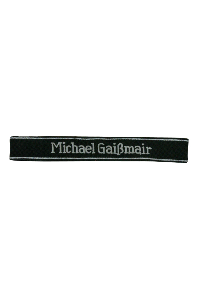 WW2 German badge,wehrmacht cufftitle,Luftwaffe cufftitle,SS cufftitle,SS Micheal Gaissmair cuff title,WW2 German cufftitle,German insignia,WW2 German,WWII German,waffen ss insignia,WW2 reproduction,WWII German militaria