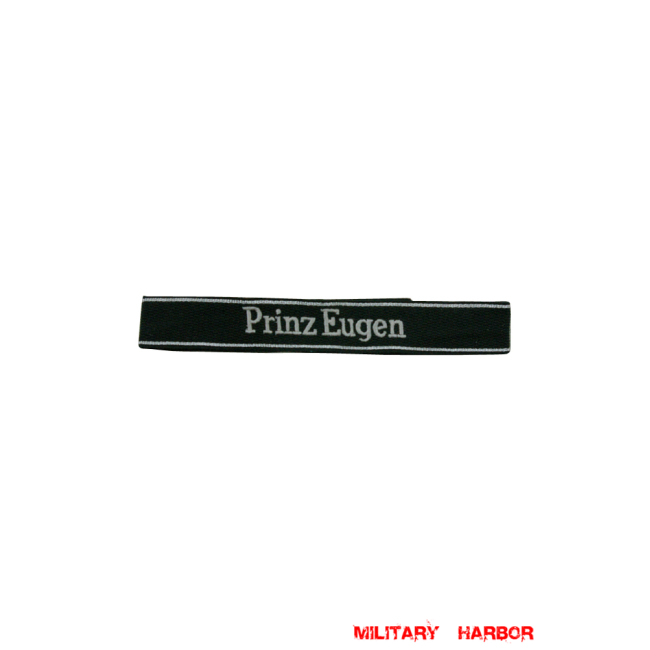 WWII German SS 7th Volunteer Mountain Div. Prinz Eugen EM/NCO cuff title WW2 German badge,wehrmacht cufftitle,Luftwaffe cufftitle,SS cufftitle,SS Prinz Eugen cuff title,WW2 German cufftitle,German insignia,WW2 German,WWII German,waffen ss insignia,WW2 reproduction,WWII German militaria
