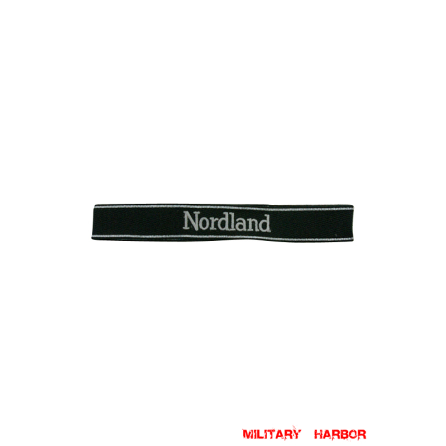 WWII German SS 11th Volunteer.Pz.Gren.Div.Nordland EM/NCO cuff title WW2 German badge,wehrmacht cufftitle,Luftwaffe cufftitle,SS cufftitle,SS Nordland cuff title,WW2 German cufftitle,German insignia,WW2 German,WWII German,waffen ss insignia,WW2 reproduction,WWII German militaria
