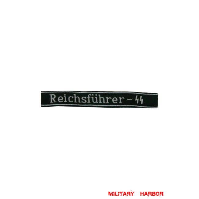 WWII German SS 16th Pz.Gren.Div. ReichsFührer-SS EM/NCO cuff title WW2 German badge,wehrmacht cufftitle,Luftwaffe cufftitle,SS cufftitle,SS ReichsFuhrer-SS cuff title,WW2 German cufftitle,German insignia,WW2 German,WWII German,waffen ss insignia,WW2 reproduction,WWII German militaria