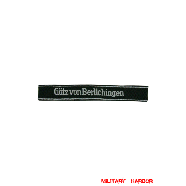 WWII German SS 16th Pz.Gren.Div. Götz von Berlichingen EM/NCO cuff title WW2 German badge,wehrmacht cufftitle,Luftwaffe cufftitle,SS cufftitle,SS Gotz von Berlichingen cuff title,WW2 German cufftitle,German insignia,WW2 German,WWII German,waffen ss insignia,WW2 reproduction,WWII German militaria