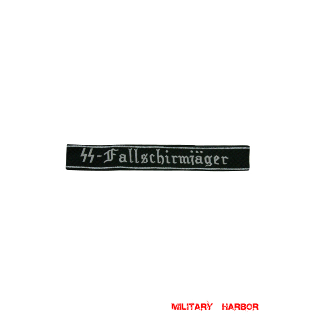 WWII German SS Fallschirmjäger EM/NCO cufftitle type II WW2 German badge,wehrmacht cufftitle,Luftwaffe cufftitle,SS cufftitle,SS Fallschirmjager cufftitle,WW2 German cufftitle,German insignia,WW2 German,WWII German,waffen ss insignia,WW2 reproduction,WWII German militaria
