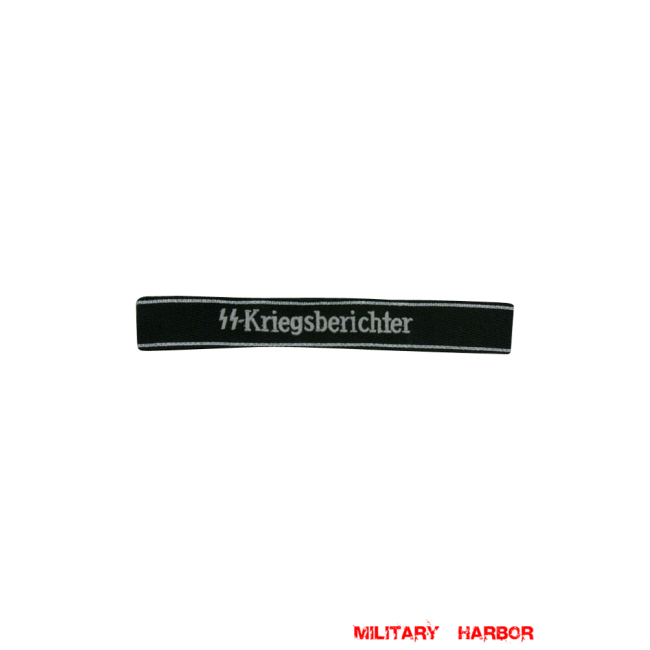 WWII German SS-Kriegsberichter EM/NCO cuff title WW2 German badge,wehrmacht cufftitle,Luftwaffe cufftitle,SS cufftitle,SS Kriegsberichter cuff title,WW2 German cufftitle,German insignia,WW2 German,WWII German,waffen ss insignia,WW2 reproduction,WWII German militaria