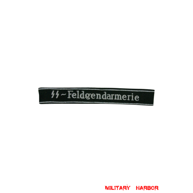 WWII German SS-feldgendarmerie EM/NCO cuff title WW2 German badge,wehrmacht cufftitle,Luftwaffe cufftitle,SS cufftitle,SS Feldgendarmerie cuff title,WW2 German cufftitle,German insignia,WW2 German,WWII German,waffen ss insignia,WW2 reproduction,WWII German militaria
