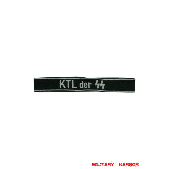 WWII German SS KTL der SS EM/NCO cuff title WW2 German badge,wehrmacht cufftitle,Luftwaffe cufftitle,SS cufftitle,SS KTL der SS cuff title,WW2 German cufftitle,German insignia,WW2 German,WWII German,waffen ss insignia,WW2 reproduction,WWII German militaria