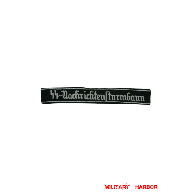 WWII German SS-Nachrichtensurmbann EM/NCO cuff title WW2 German badge,wehrmacht cufftitle,Luftwaffe cufftitle,SS cufftitle,SS Nachrichtensurmbann cuff title,WW2 German cufftitle,German insignia,WW2 German,WWII German,waffen ss insignia,WW2 reproduction,WWII German militaria