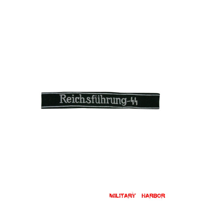 WWII German SS ReichsFührung-SS EM/NCO cuff title WW2 German badge,wehrmacht cufftitle,Luftwaffe cufftitle,SS cufftitle,SS ReichsFuhrung SS cuff title,WW2 German cufftitle,German insignia,WW2 German,WWII German,waffen ss insignia,WW2 reproduction,WWII German militaria