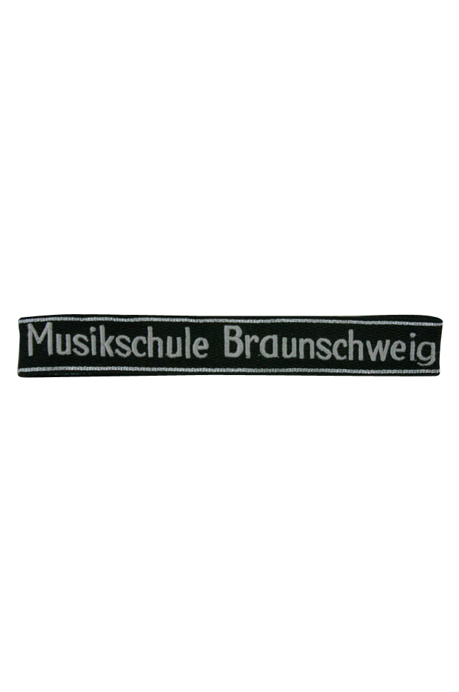 WW2 German badge,wehrmacht cufftitle,Luftwaffe cufftitle,SS cufftitle,SS Musikschule Braunschweig cuff title,WW2 German cufftitle,German insignia,WW2 German,WWII German,waffen ss insignia,WW2 reproduction,WWII German militaria