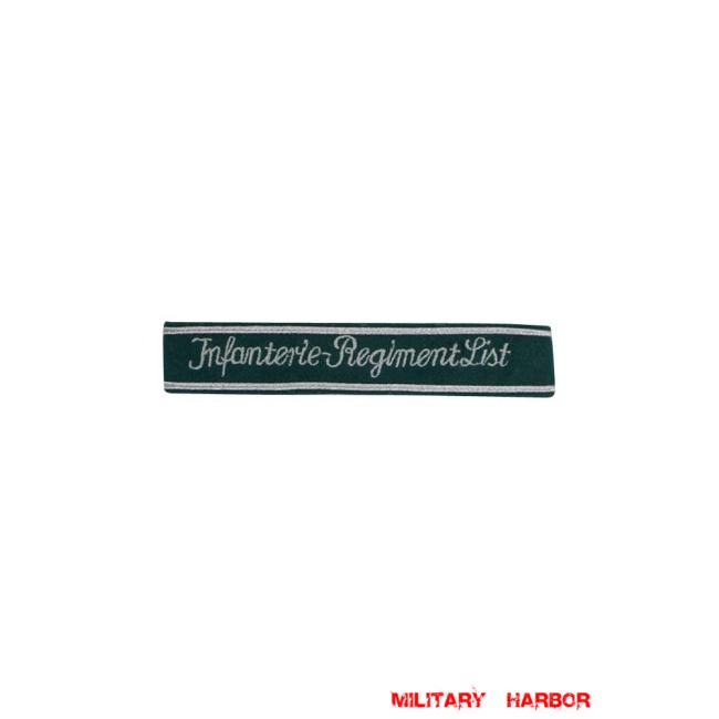 WWII German Heer Infanterie Regiment List cuff title WW2 German badge,wehrmacht cufftitle,Luftwaffe cufftitle,SS cufftitle,Heer Infanterie Regiment List cufftitle,WW2 German cufftitle,German insignia,WW2 German,WWII German,waffen ss insignia,WW2 reproduction,WWII German militaria