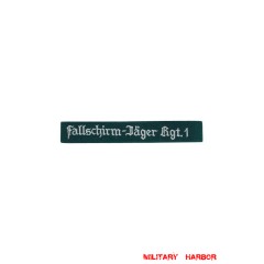 WWII German Luftwaffe Lw Fallschirmjäger Rgt.1 EM dark green backing cuff title WW2 German badge,wehrmacht cufftitle,Luftwaffe cufftitle,SS cufftitle,Luftwaffe Fallschirmjager Rgt.1 cuff title,WW2 German cufftitle,German insignia,WW2 German,WWII German,waffen ss insignia,WW2 reproduction,WWII German militaria