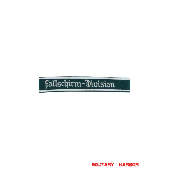 WWII German Luftwaffe Fallschirm Division NCO dark green backing cuff title WW2 German badge,wehrmacht cufftitle,Luftwaffe cufftitle,SS cufftitle,Luftwaffe Fallschirmcuff title,WW2 German cufftitle,German insignia,WW2 German,WWII German,waffen ss insignia,WW2 reproduction,WWII German militaria