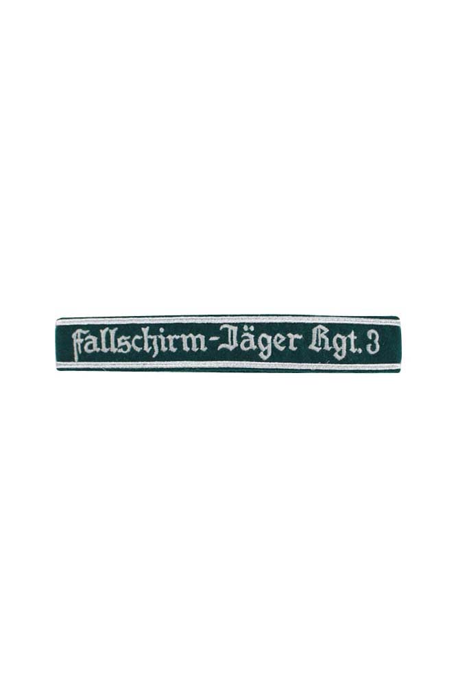 WW2 German badge,wehrmacht cufftitle,Luftwaffe cufftitle,SS cufftitle,Luftwaffe Fallschirmjager Rgt.3 cuff title,WW2 German cufftitle,German insignia,WW2 German,WWII German,waffen ss insignia,WW2 reproduction,WWII German militaria