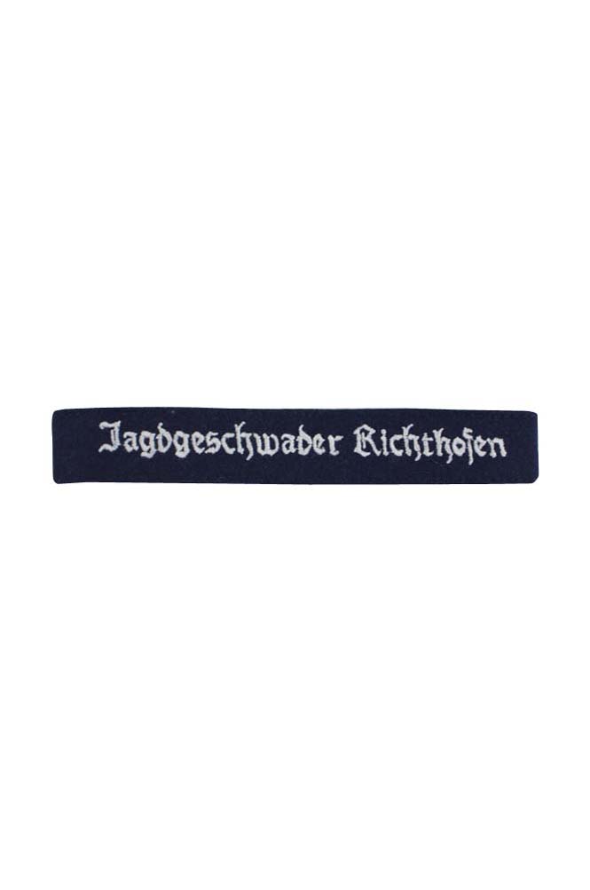 WW2 German badge,wehrmacht cufftitle,Luftwaffe cufftitle,SS cufftitle,Luftwaffe Jagdgeschwader Richthofen cuff title,WW2 German cufftitle,German insignia,WW2 German,WWII German,waffen ss insignia,WW2 reproduction,WWII German militaria