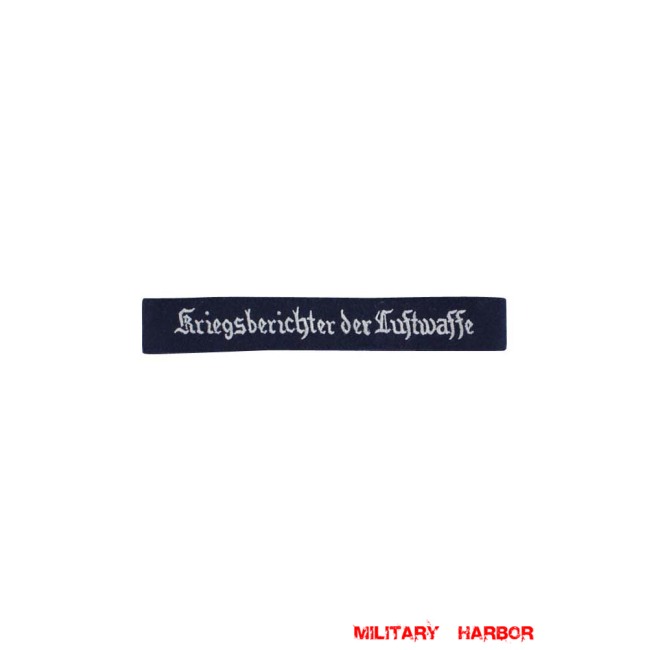 WWII German Luftwaffe kriegsberichter Der Luftwaffe EM cuff title WW2 German badge,wehrmacht cufftitle,Luftwaffe cufftitle,SS cufftitle,Luftwaffe kriegsberichter Der Luftwaffe cuff title,WW2 German cufftitle,German insignia,WW2 German,WWII German,waffen ss insignia,WW2 reproduction,WWII German militaria