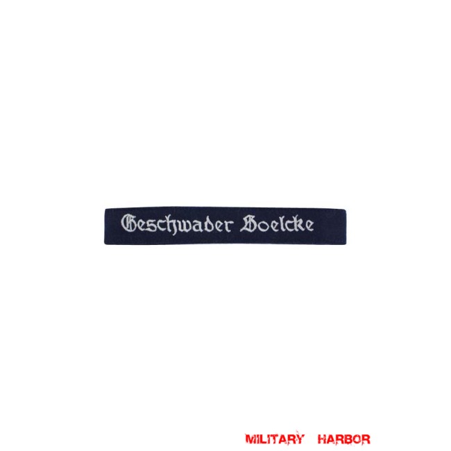 WWII German Luftwaffe Geschwader Boelcke EM cuff title WW2 German badge,wehrmacht cufftitle,Luftwaffe cufftitle,SS cufftitle,Luftwaffe Geschwader Boelcke cuff title,WW2 German cufftitle,German insignia,WW2 German,WWII German,waffen ss insignia,WW2 reproduction,WWII German militaria