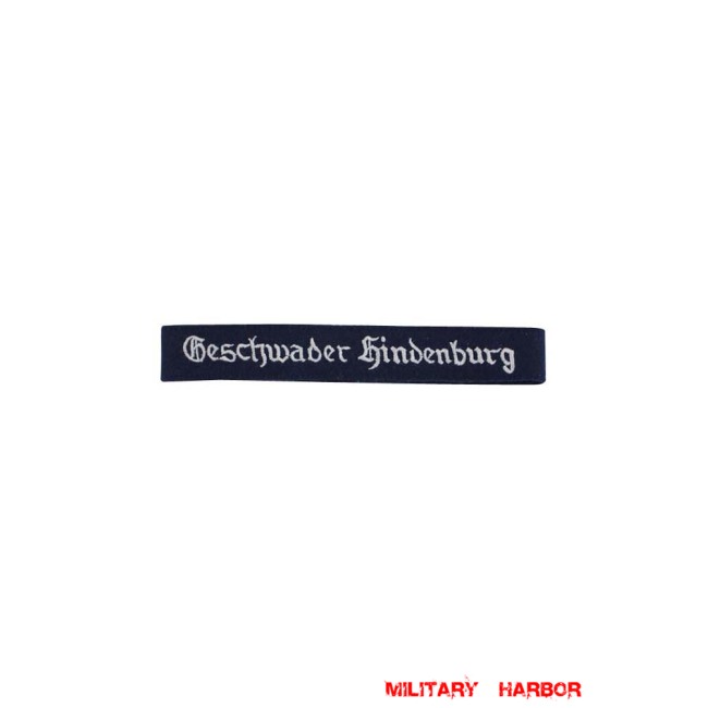 WWII German Luftwaffe Geschwader Hindenburg EM cuff title WW2 German badge,wehrmacht cufftitle,Luftwaffe cufftitle,SS cufftitle,Luftwaffe Geschwader Hindenburg cuff title,WW2 German cufftitle,German insignia,WW2 German,WWII German,waffen ss insignia,WW2 reproduction,WWII German militaria