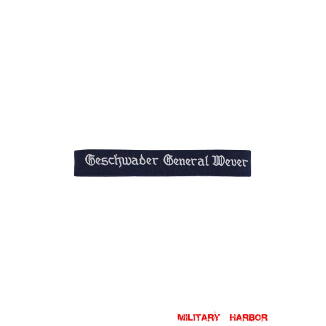 WWII German Luftwaffe Geschwader General Wever EM cuff title WW2 German badge,wehrmacht cufftitle,Luftwaffe cufftitle,SS cufftitle,Luftwaffe Geschwader General Wever cuff title,WW2 German cufftitle,German insignia,WW2 German,WWII German,waffen ss insignia,WW2 reproduction,WWII German militaria