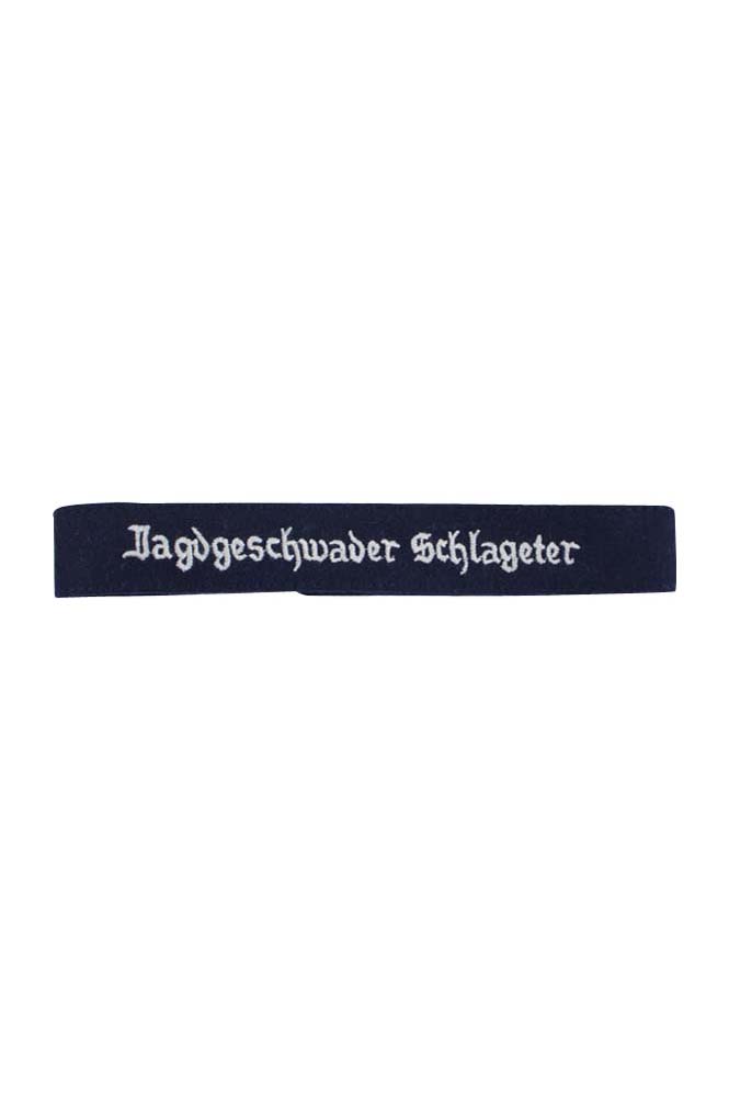 WW2 German badge,wehrmacht cufftitle,Luftwaffe cufftitle,SS cufftitle,Luftwaffe Jagdgeschwader Schlageter cuff title,WW2 German cufftitle,German insignia,WW2 German,WWII German,waffen ss insignia,WW2 reproduction,WWII German militaria