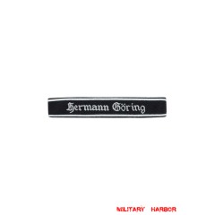 WWII German Luftwaffe Hermann Göring in Gothic script black backing NCO cuff title WW2 German badge,wehrmacht cufftitle,Luftwaffe cufftitle,SS cufftitle,Luftwaffe Hermann Goring cuff title,WW2 German cufftitle,German insignia,WW2 German,WWII German,waffen ss insignia,WW2 reproduction,WWII German militaria