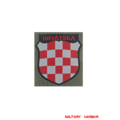 WWII German Croatian Volunteer's armshield I BeVo WW2 german badge,wehrmacht Sleeve badge,Luftwaffe Sleeve badge,SS Sleeve badge,Croatian Volunteer insignia,german badge WWII,militaria german,WWII german,wehrmacht badge,Luftwaffe badge,SS badge,WWII military surplus,WWII german insignia,german sleeve badge,WW2 armshields,German Foreign Volunteer Armshields