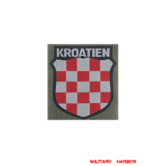 WWII German Croatian Volunteer's armshield II BeVo WW2 german badge,wehrmacht Sleeve badge,Luftwaffe Sleeve badge,SS Sleeve badge,Croatian Volunteer insignia,german badge WWII,militaria german,WWII german,wehrmacht badge,Luftwaffe badge,SS badge,WWII military surplus,WWII german insignia,german sleeve badge,WW2 armshields,German Foreign Volunteer Armshields