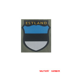 WWII German Estonian Volunteer's armshield BeVo WW2 german badge,wehrmacht Sleeve badge,Luftwaffe Sleeve badge,SS Sleeve badge,Estonian Volunteer insignia,german badge WWII,militaria german,WWII german,wehrmacht badge,Luftwaffe badge,SS badge,WWII military surplus,WWII german insignia,german sleeve badge,WW2 armshields,German Foreign Volunteer Armshields