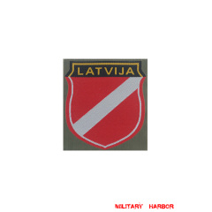 WWII German Latvian Volunteer's armshield I BeVo WW2 german badge,wehrmacht Sleeve badge,Luftwaffe Sleeve badge,SS Sleeve badge,Latvian Volunteer insignia,german badge WWII,militaria german,WWII german,wehrmacht badge,Luftwaffe badge,SS badge,WWII military surplus,WWII german insignia,german sleeve badge,WW2 armshields,German Foreign Volunteer Armshields