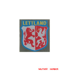 WWII German Latvian Volunteer's armshield II BeVo WW2 german badge,wehrmacht Sleeve badge,Luftwaffe Sleeve badge,SS Sleeve badge,Latvian Volunteer insignia,german badge WWII,militaria german,WWII german,wehrmacht badge,Luftwaffe badge,SS badge,WWII military surplus,WWII german insignia,german sleeve badge,WW2 armshields,German Foreign Volunteer Armshields