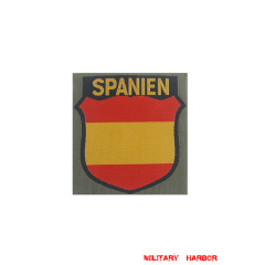 WWII German Spanish Volunteer's armshield BeVo II WW2 german badge,wehrmacht Sleeve badge,Luftwaffe Sleeve badge,SS Sleeve badge,Spanish Volunteer insignia,german badge WWII,militaria german,WWII german,wehrmacht badge,Luftwaffe badge,SS badge,WWII military surplus,WWII german insignia,german sleeve badge,WW2 armshields,German Foreign Volunteer Armshields