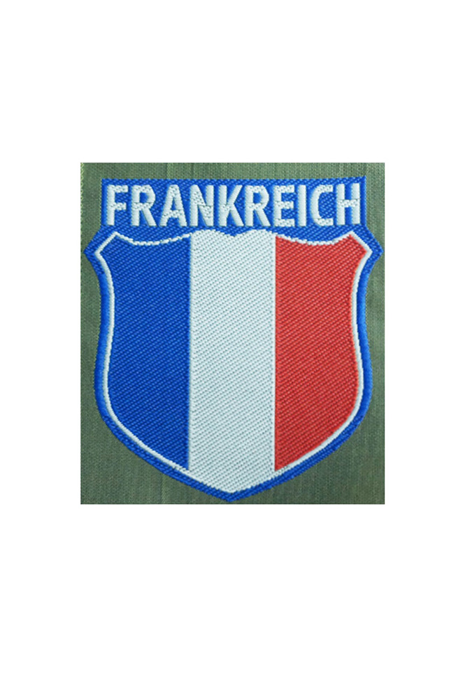 WW2 german badge,wehrmacht Sleeve badge,Luftwaffe Sleeve badge,SS Sleeve badge,Frankreich Volunteer insignia,german badge WWII,militaria german,WWII german,wehrmacht badge,Luftwaffe badge,SS badge,WWII military surplus,WWII german insignia,german sleeve badge,WW2 armshields,German Foreign Volunteer Armshields