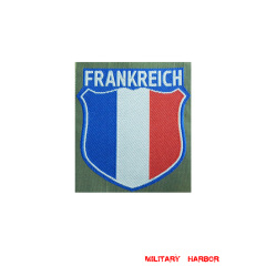 WWII German Frankreich Volunteer's armshield BeVo WW2 german badge,wehrmacht Sleeve badge,Luftwaffe Sleeve badge,SS Sleeve badge,Frankreich Volunteer insignia,german badge WWII,militaria german,WWII german,wehrmacht badge,Luftwaffe badge,SS badge,WWII military surplus,WWII german insignia,german sleeve badge,WW2 armshields,German Foreign Volunteer Armshields