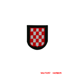 WWII German Croatian Volunteer's armshield Embroidery WW2 german badge,wehrmacht Sleeve badge,Luftwaffe Sleeve badge,SS Sleeve badge,Croatian Volunteer insignia,german badge WWII,militaria german,WWII german,wehrmacht badge,Luftwaffe badge,SS badge,WWII military surplus,WWII german insignia,german sleeve badge,WW2 armshields,German Foreign Volunteer Armshields