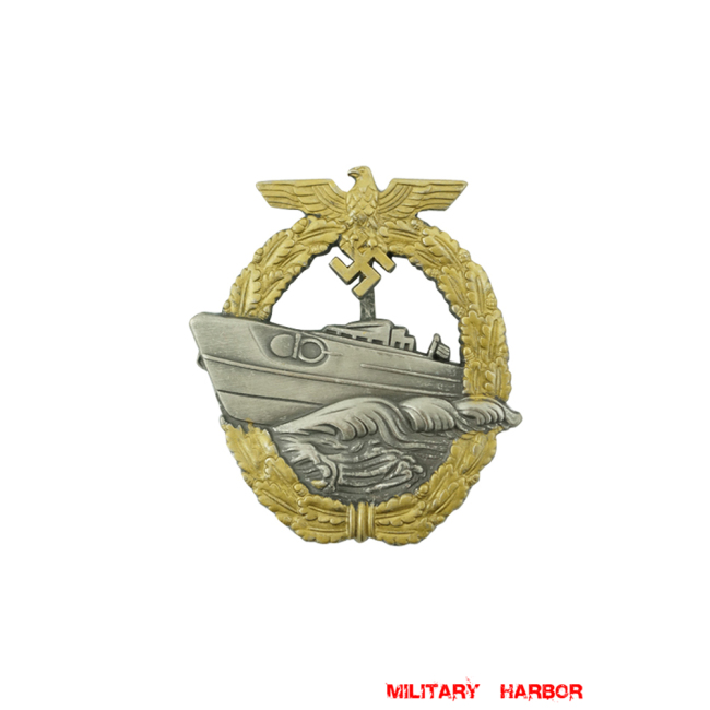 E-boat Badge Late Version WW2 german medal,SS insignia,Imperial German badge,german badge,E-Boat War,german medals WWII,german insignia,WW2 german medals,WW2 medals,WW2 order,german order,German Combat and Service Awards