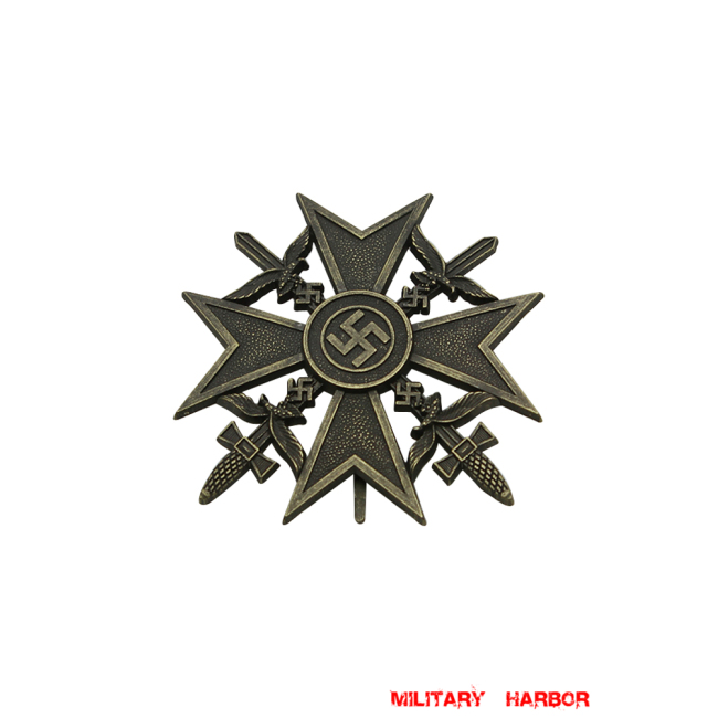 Spanish Cross with Swords -Bronze WW2 german medal,SS insignia,wehrmacht badge,iron cross,german clasp,german medals WWII,german insignia,WW2 german medals,WW2 medals,WW2 order,german order,German Iron Cross,Spanish Cross,Luftwaffe medal,Luftwaffe badge,SS SS badge,Kriegsmarine badge, Kriegsmarine medal,WW2 badge,WW2 medal