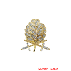 German Gold oak leaves with swords and diamonds of Knight's Cross WW2 german medal,SS insignia,wehrmacht badge,iron cross,knights cross,german medals WWII,german insignia,WW2 german medals,WW2 medals,WW2 order,german order,German Iron Cross