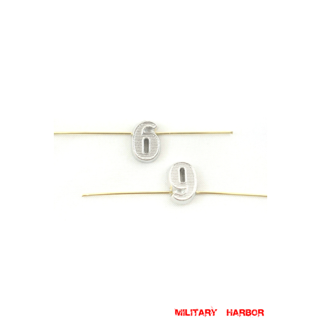 WWII German EM NCO Shoulder Boards Cyphers Silver 13mm 6 Or 9 2pcs German Metal Cyphers,WW2 german,waffen SS,wehrmacht,Shoulder Boards,german cyphers,german badge WWII,militaria german,WWII german,wehrmacht badge,Luftwaffe badge,SS badge,german sleeve eagle,german eagle badge,ss eagle,wehrmacht badge,WWII military surplus,WWII german insignia,shoulderboards insignia,shoulderboards cyphers,shoulderboards pin,shoulderboards badge