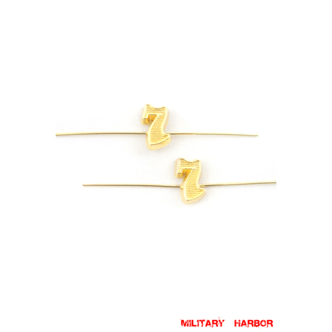 WWII German Officer General Shoulder Boards Cyphers Gold 13mm 7 2pcs German Metal Cyphers,WW2 german,waffen SS,wehrmacht,Shoulder Boards,german cyphers,german badge WWII,militaria german,WWII german,wehrmacht badge,Luftwaffe badge,SS badge,german sleeve eagle,german eagle badge,ss eagle,wehrmacht badge,WWII military surplus,WWII german insignia,shoulderboards insignia,shoulderboards cyphers,shoulderboards pin,shoulderboards badge