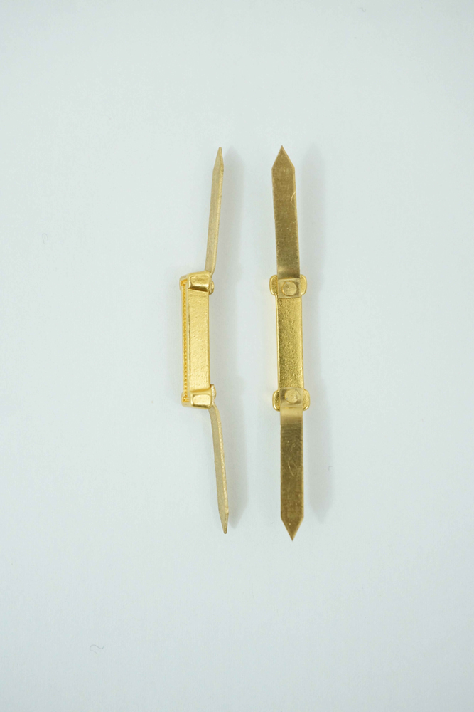 WWII German Shoulder Boards Cyphers Gold I Konigsberg 18mm 2pcs
