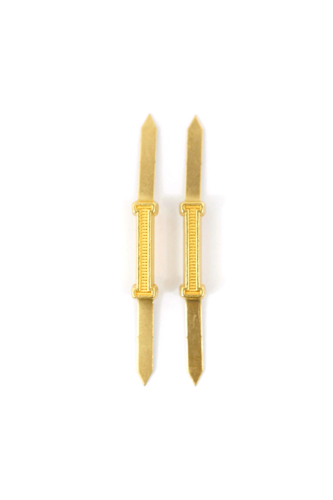WWII German Shoulder Boards Cyphers Gold I Konigsberg 18mm 2pcs