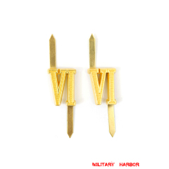 WWII German Shoulder Boards Cyphers Gold VI Munster 18mm 2pcs German Metal Cyphers,WW2 german,waffen SS,wehrmacht,Shoulder Boards,german cyphers,german badge WWII,militaria german,WWII german,wehrmacht badge,Luftwaffe badge,SS badge,german sleeve eagle,german eagle badge,ss eagle,wehrmacht badge,WWII military surplus,WWII german insignia,shoulderboards insignia,shoulderboards cyphers,shoulderboards pin,shoulderboards badge