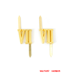 WWII German Shoulder Boards Cyphers Gold VII Munchen 18mm 2pcs German Metal Cyphers,WW2 german,waffen SS,wehrmacht,Shoulder Boards,german cyphers,german badge WWII,militaria german,WWII german,wehrmacht badge,Luftwaffe badge,SS badge,german sleeve eagle,german eagle badge,ss eagle,wehrmacht badge,WWII military surplus,WWII german insignia,shoulderboards insignia,shoulderboards cyphers,shoulderboards pin,shoulderboards badge