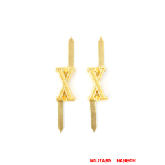 WWII German Shoulder Boards Cyphers Gold X Hamburg 18mm 2pcs German Metal Cyphers,WW2 german,waffen SS,wehrmacht,Shoulder Boards,german cyphers,german badge WWII,militaria german,WWII german,wehrmacht badge,Luftwaffe badge,SS badge,german sleeve eagle,german eagle badge,ss eagle,wehrmacht badge,WWII military surplus,WWII german insignia,shoulderboards insignia,shoulderboards cyphers,shoulderboards pin,shoulderboards badge