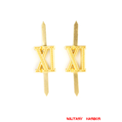 WWII German Shoulder Boards Cyphers Gold XI Hanover 18mm 2pcs German Metal Cyphers,WW2 german,waffen SS,wehrmacht,Shoulder Boards,german cyphers,german badge WWII,militaria german,WWII german,wehrmacht badge,Luftwaffe badge,SS badge,german sleeve eagle,german eagle badge,ss eagle,wehrmacht badge,WWII military surplus,WWII german insignia,shoulderboards insignia,shoulderboards cyphers,shoulderboards pin,shoulderboards badge