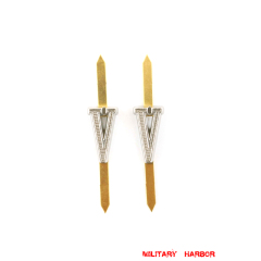 WWII German Shoulder Boards Cyphers Silver V Stuttgart 18mm 2pcs German Metal Cyphers,WW2 german,waffen SS,wehrmacht,Shoulder Boards,german cyphers,german badge WWII,militaria german,WWII german,wehrmacht badge,Luftwaffe badge,SS badge,german sleeve eagle,german eagle badge,ss eagle,wehrmacht badge,WWII military surplus,WWII german insignia,shoulderboards insignia,shoulderboards cyphers,shoulderboards pin,shoulderboards badge