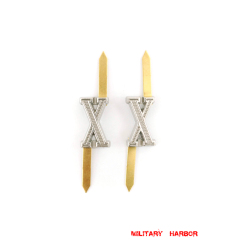 WWII German Shoulder Boards Cyphers Silver X Hamburg 18mm 2pcs German Metal Cyphers,WW2 german,waffen SS,wehrmacht,Shoulder Boards,german cyphers,german badge WWII,militaria german,WWII german,wehrmacht badge,Luftwaffe badge,SS badge,german sleeve eagle,german eagle badge,ss eagle,wehrmacht badge,WWII military surplus,WWII german insignia,shoulderboards insignia,shoulderboards cyphers,shoulderboards pin,shoulderboards badge
