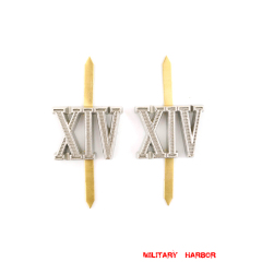 WWII German Shoulder Boards Cyphers Silver XIV Motorized Infantry Div. 18mm 2pcs WWII German Shoulder Boards Cyphers Silver XIV Motorized Infantry Div. 18mm 2pcs